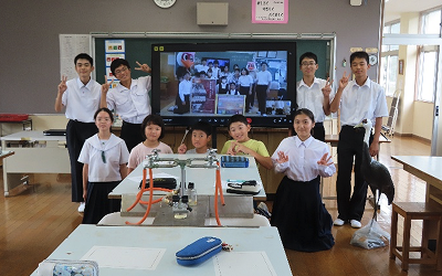 ツルとの共生を学ぶ学校の授業（長崎県五島市）